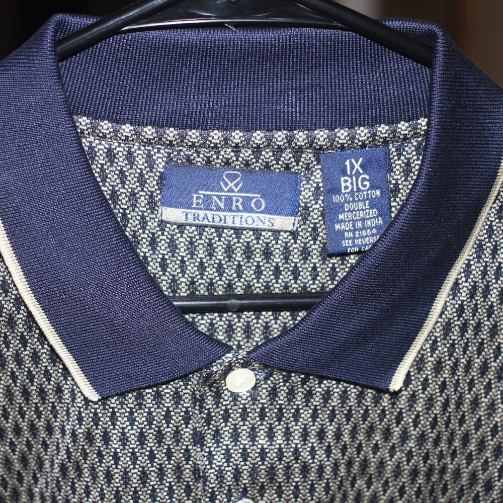 Enro Traditions Men's Blue & Gold Polo Shirt